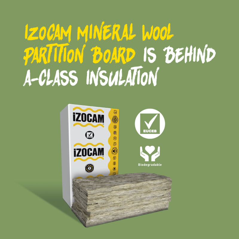 İzocam Mineral Wool Partition Baord #standsbehind A class insulation!   